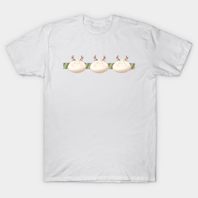 Reindeer Holiday Holly Bao Ribbon T-Shirt by pbDazzler23